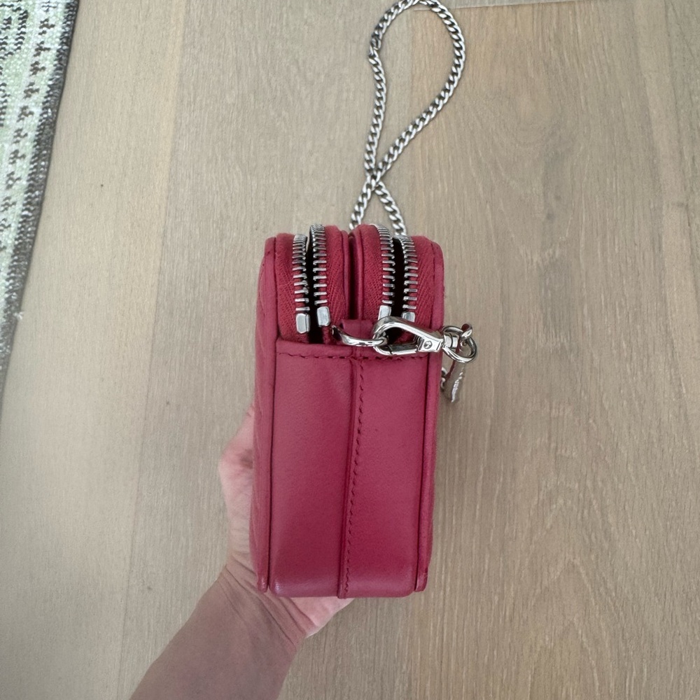 Prada Double Zip Quilted Leather Crossbody Bag Pink - Picture 4 of 11